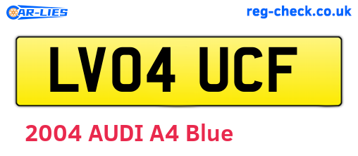 LV04UCF are the vehicle registration plates.