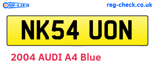 NK54UON are the vehicle registration plates.