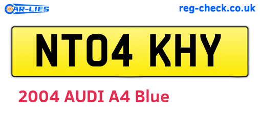NT04KHY are the vehicle registration plates.