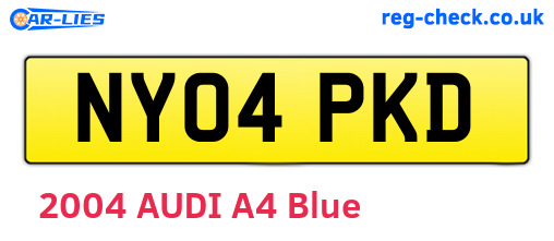 NY04PKD are the vehicle registration plates.