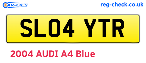 SL04YTR are the vehicle registration plates.