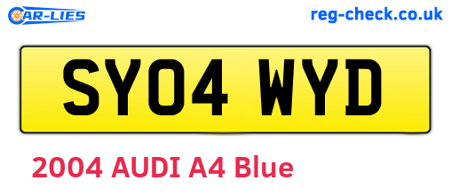 SY04WYD are the vehicle registration plates.