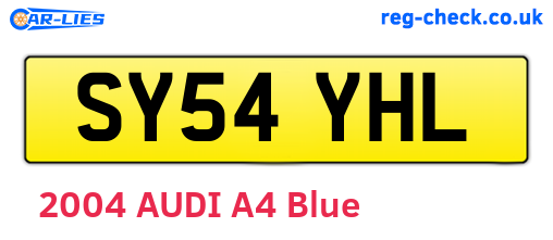 SY54YHL are the vehicle registration plates.