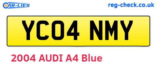 YC04NMY are the vehicle registration plates.