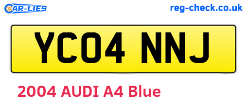 YC04NNJ are the vehicle registration plates.