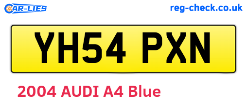 YH54PXN are the vehicle registration plates.