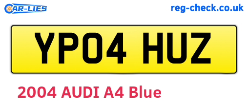 YP04HUZ are the vehicle registration plates.