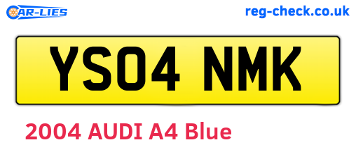 YS04NMK are the vehicle registration plates.