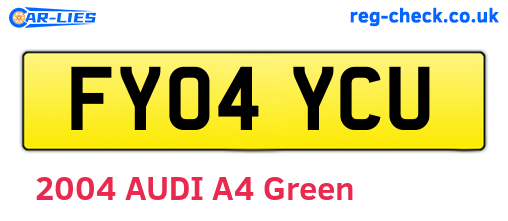 FY04YCU are the vehicle registration plates.