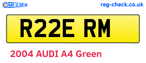 R22ERM are the vehicle registration plates.