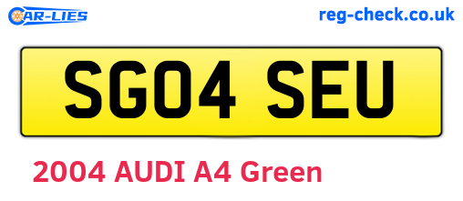SG04SEU are the vehicle registration plates.