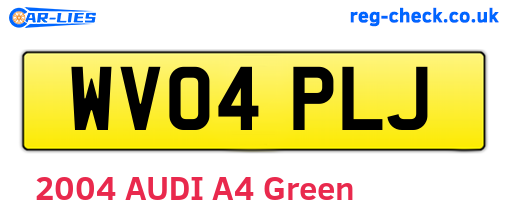 WV04PLJ are the vehicle registration plates.