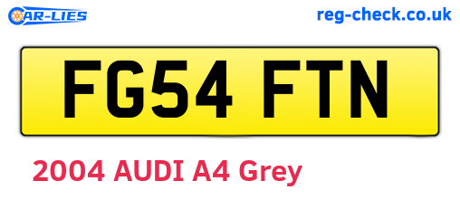 FG54FTN are the vehicle registration plates.