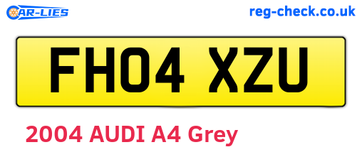 FH04XZU are the vehicle registration plates.