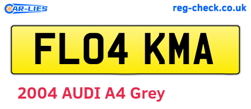 FL04KMA are the vehicle registration plates.