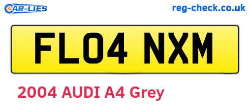FL04NXM are the vehicle registration plates.