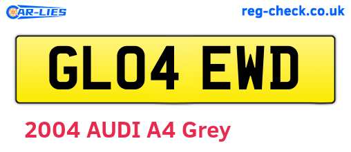 GL04EWD are the vehicle registration plates.