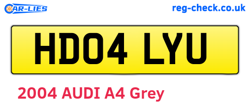 HD04LYU are the vehicle registration plates.