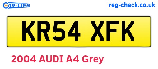 KR54XFK are the vehicle registration plates.