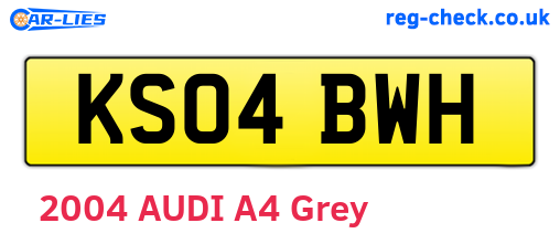 KS04BWH are the vehicle registration plates.