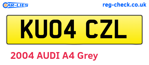 KU04CZL are the vehicle registration plates.