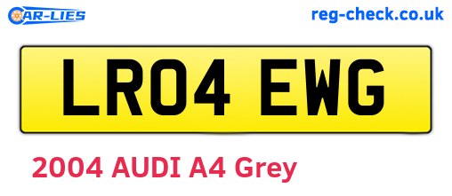 LR04EWG are the vehicle registration plates.