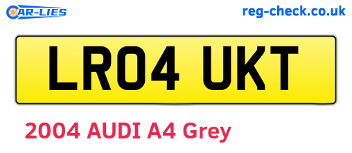 LR04UKT are the vehicle registration plates.