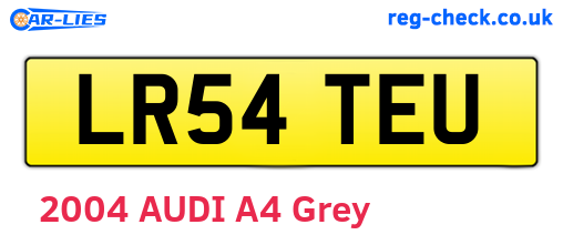 LR54TEU are the vehicle registration plates.