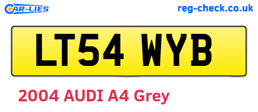 LT54WYB are the vehicle registration plates.