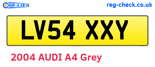 LV54XXY are the vehicle registration plates.