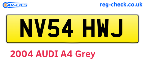 NV54HWJ are the vehicle registration plates.
