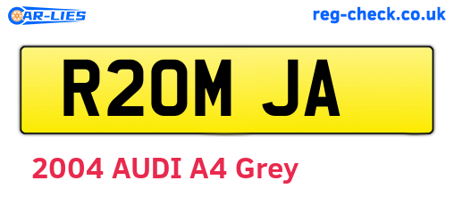 R20MJA are the vehicle registration plates.