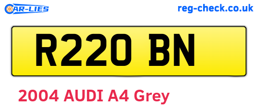 R22OBN are the vehicle registration plates.