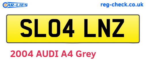 SL04LNZ are the vehicle registration plates.