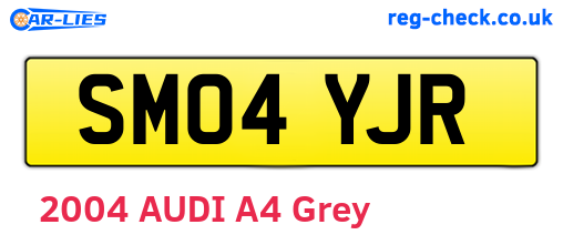 SM04YJR are the vehicle registration plates.