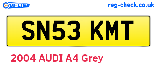 SN53KMT are the vehicle registration plates.