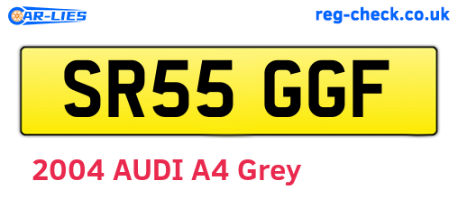 SR55GGF are the vehicle registration plates.