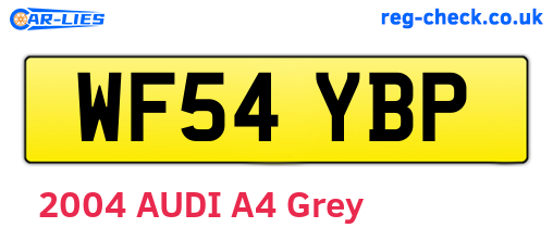 WF54YBP are the vehicle registration plates.