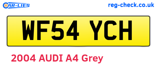 WF54YCH are the vehicle registration plates.
