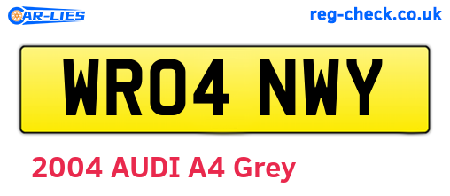 WR04NWY are the vehicle registration plates.