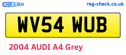 WV54WUB are the vehicle registration plates.