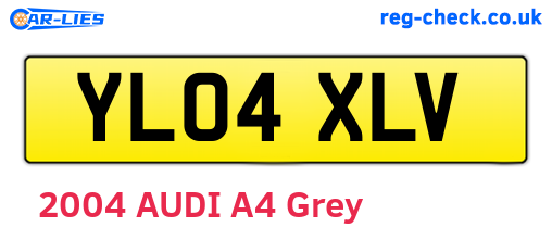 YL04XLV are the vehicle registration plates.