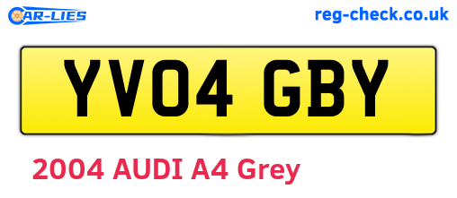 YV04GBY are the vehicle registration plates.