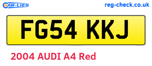FG54KKJ are the vehicle registration plates.