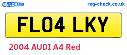 FL04LKY are the vehicle registration plates.