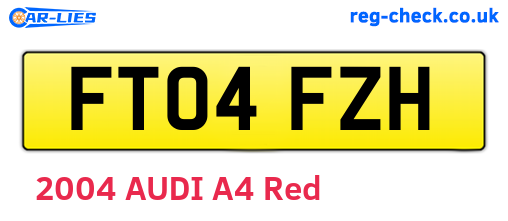 FT04FZH are the vehicle registration plates.