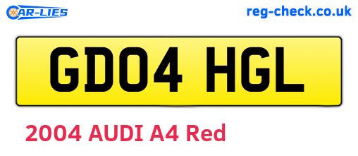 GD04HGL are the vehicle registration plates.
