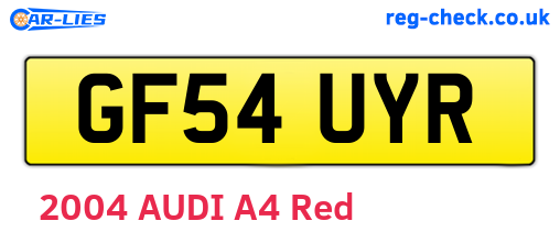 GF54UYR are the vehicle registration plates.