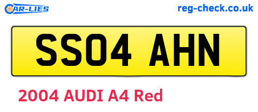 SS04AHN are the vehicle registration plates.