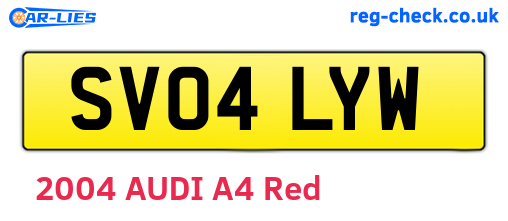 SV04LYW are the vehicle registration plates.